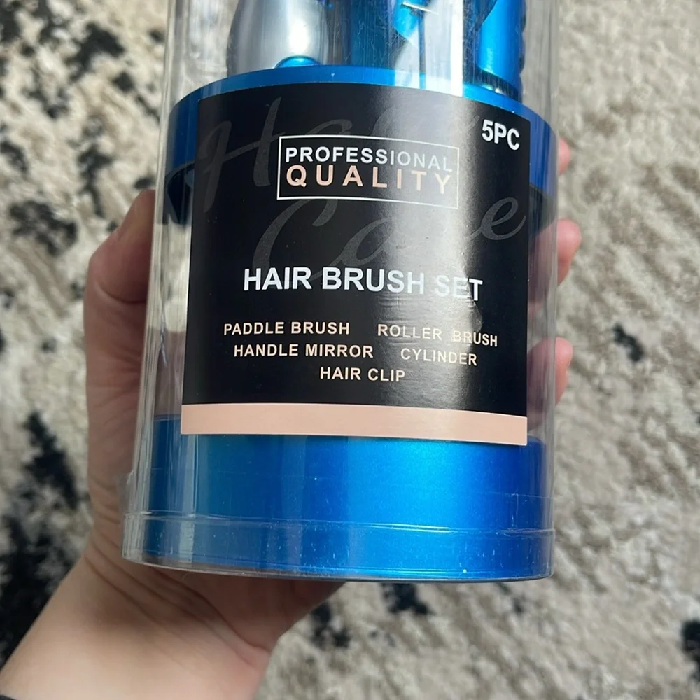 Blue Hair Brush Set
